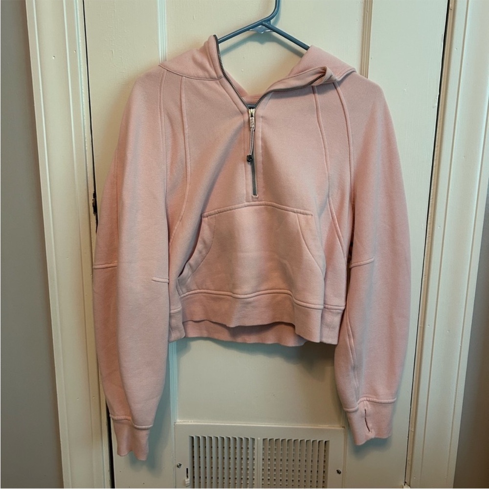 Lululemon Scuba Oversized Half-Zip Hoodie Flush Pink - Picture 2 of 4